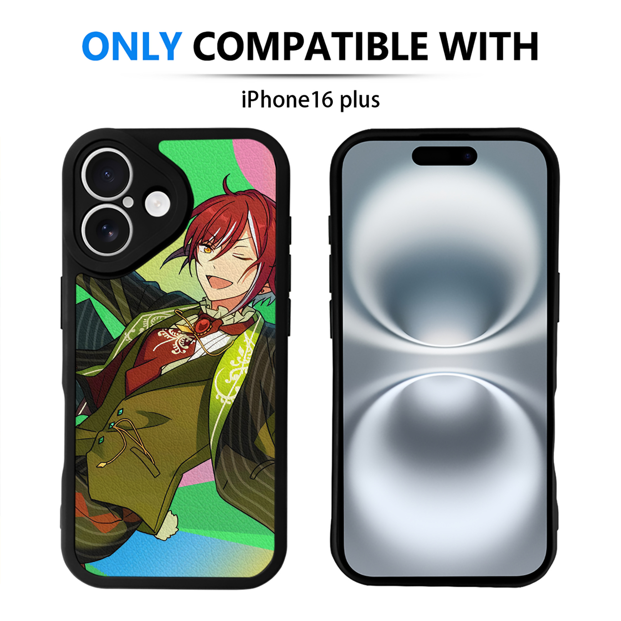 （画像用） あんさんぶるスターズ! Ensemble Stars 【iPhone 16シリーズ対応】シリコンスマホケース（レザー調） 材質：シリコン